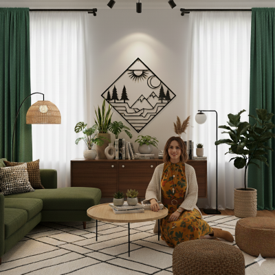 Mid-Century Modern Metal Tablo Duvar Oda Ev Aksesuarı